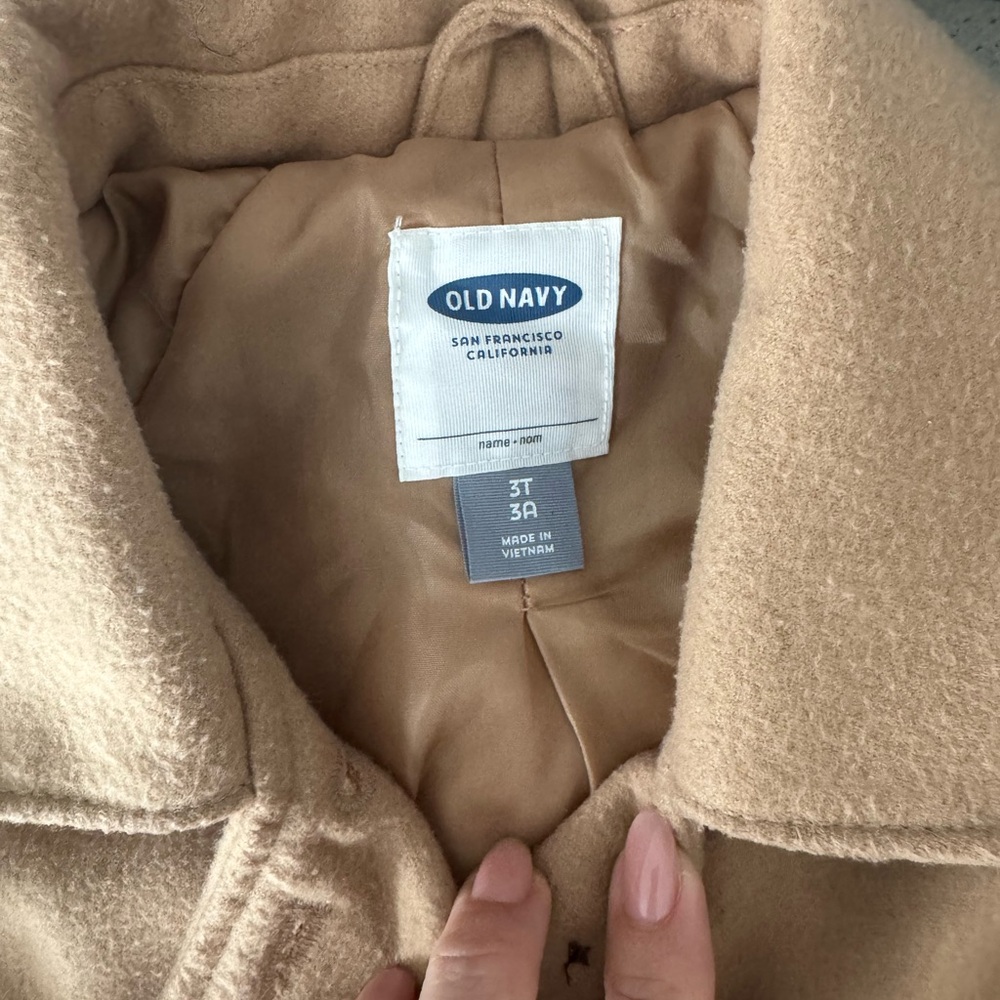 Old Navy Camel Coat 3T